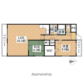 スプリングハイツ3【2A号室】の間取り