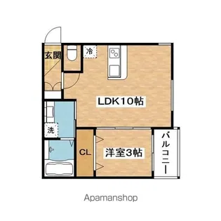ボヌール千里丘【3階】の間取り