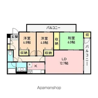 パークプラザ新光【301号室】の間取り
