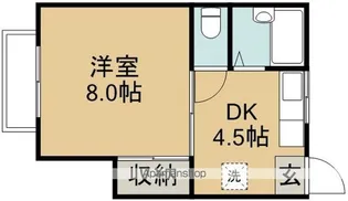 ほんだハイツクレストエム【1階】の間取り
