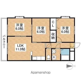 クレスト21 N棟【2階】の間取り