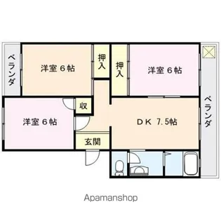 マンションきよし【1階】の間取り