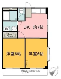 長沢ハイツ【1階】の間取り