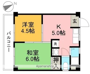 リバープール新田【2階】の間取り