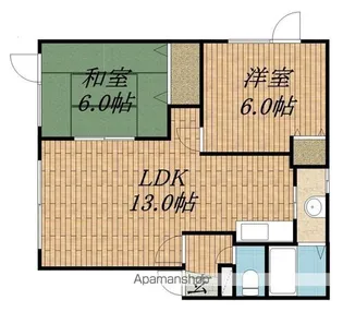 サンハイム【202号室】の間取り