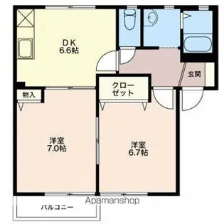 ヴィラクローリス【2階】の間取り