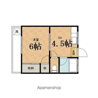 コーポ旭が丘【203号室】の間取り