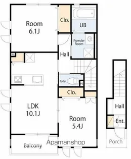 サウスサンド【206号室】の間取り