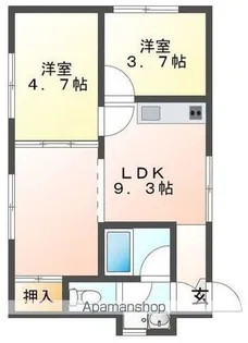 PRESTIGE南高田【202号室】の間取り
