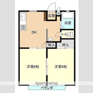 パナハイツ南幅B【103号室】の間取り