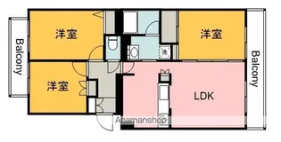 サンヒルズ利松【4階】の間取り