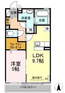 ブランドール宮崎台【1階】の間取り