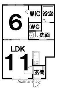 仮称)西16南6AP【1-B号室】の間取り
