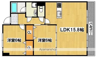 ボナール辻川【4階】の間取り