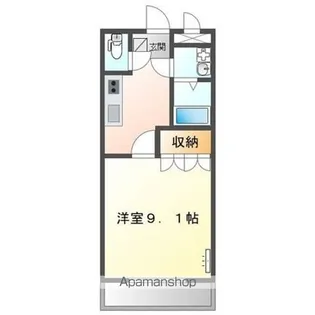 季風倶楽部BONHEUR【206号室】の間取り