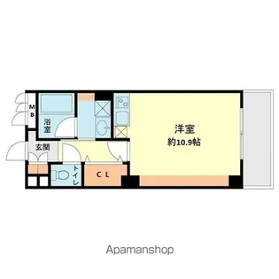 アシュラン アパルト【Ⅰ-303号室】の間取り