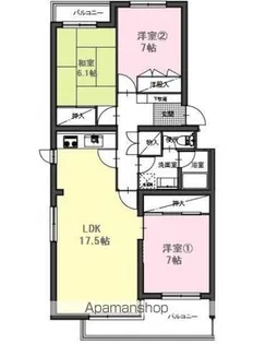PLENDY東船橋【3階】の間取り