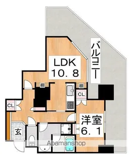 あべのグラントゥール【21階】の間取り