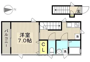 ハイツボヌール【201号室】の間取り