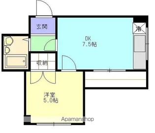 ニュー三番町ハイツ【203号室】の間取り