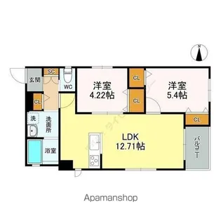 PRECIOUS SHINSAKAE【3階】の間取り