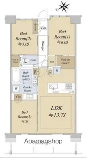 シティハウス吉祥寺北町【4階号室】の間取り