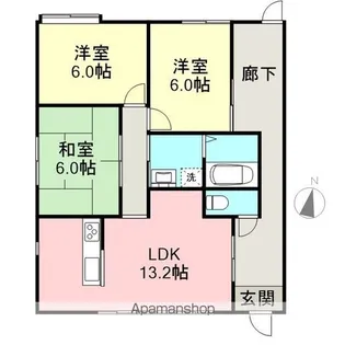 福島県福島市飯野町字南小平【一戸建】の間取り