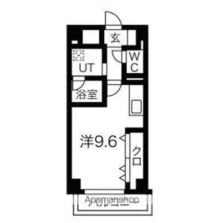 グリューネ白山【6階】の間取り