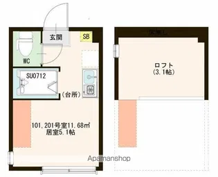 ローレンス ガーデン【1階】の間取り