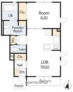 サウスサンド【107号室】の間取り