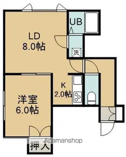 メモリーウエストA【2階】の間取り