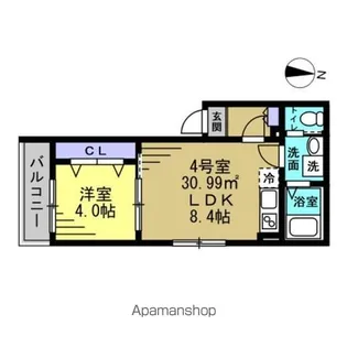 AJ八千代台北【1階】の間取り