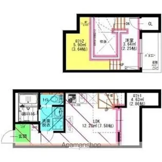 RADIANCE名城公園S棟【102号室】の間取り