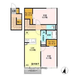 グランツ B【2階】の間取り