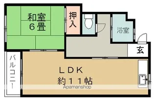 コーポ藤原【2階】の間取り