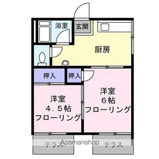 第1葉山コーポB【2階】の間取り