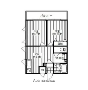 ダイヤモンドクレスト南柏【3階】の間取り