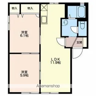フォーレス四季A【101号室】の間取り