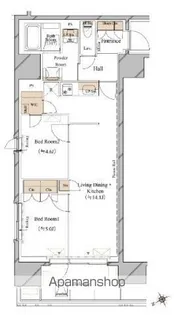 ブランシエスタ浅草蔵前【3階】の間取り