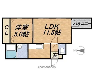 グランディール南十条【2階】の間取り