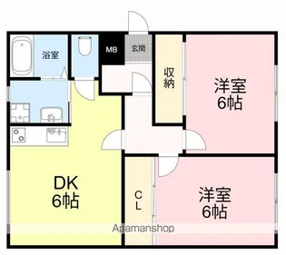 グローバル立町ビル【2階】の間取り