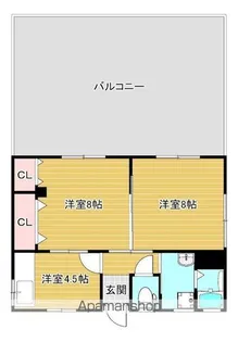 余戸西國西貸家【201号室】の間取り