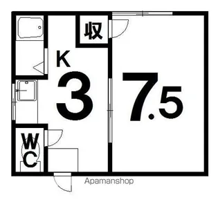 本別AP【1-B号室】の間取り