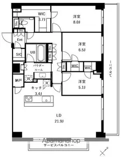 ザ・ケンジントン・レジデンスときわ台【5階】の間取り