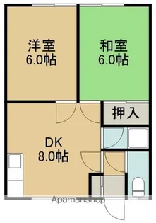コーポ富岡【2階】の間取り