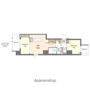 SーRESIDENCE浅草DIVERSE【10階】の間取り