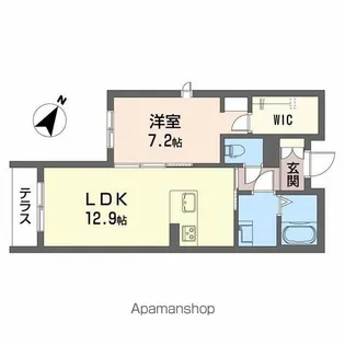 シャーメゾングレース堀止【1階】の間取り