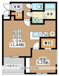 ミリアビタ長洲【3階】の間取り