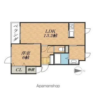 ノースフォレスト【2階】の間取り