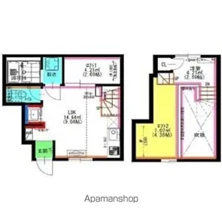 城とさくらのエスプレッソ【102号室】の間取り